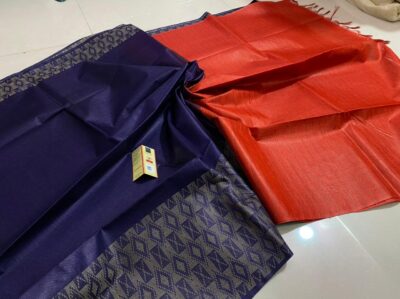 Pure Tussar Silk With Weaving Border (3)