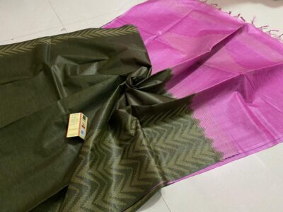 Pure Tussar Silk With Weaving Border (4)