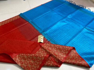 Pure Tussar Silk With Weaving Border (6)