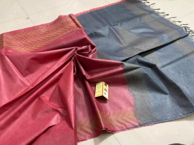 Pure Tussar Silk With Weaving Border (8)
