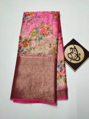 Pure Warm Silk Sarees With Floral Print (18)