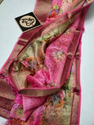 Pure Warm Silk Sarees With Floral Print (22)