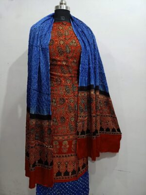 Beautiful Ajrakh Modal Silk Dresses (4)