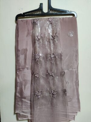 Beautiful Sequence Chinnon Sarees (3)
