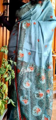 Butter Soft Tussar Silk Sarees With Embroidary (30)