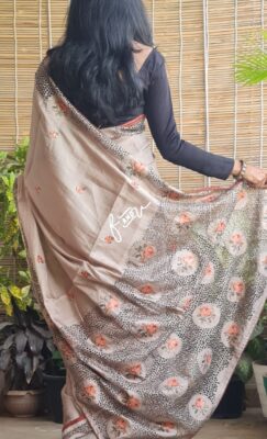 Butter Soft Tussar Silk Sarees With Embroidary (8)