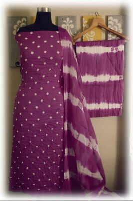 Cotton Silk Bandini Dress Materials (7)