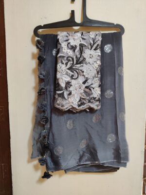 Exclusive Pure Chinon Sarees With Blouse (20)