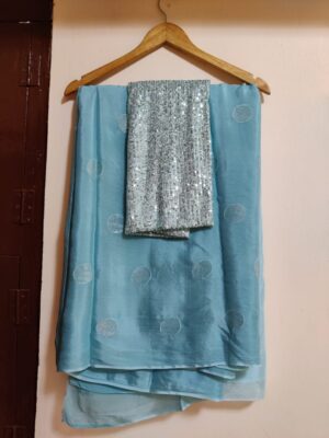Exclusive Pure Chinon Sarees With Blouse (6)