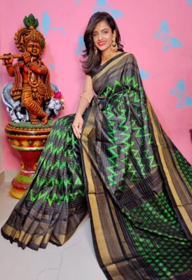 Exclusive Pure Ikkath Silk Sarees With Blouse (12)