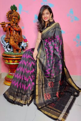 Exclusive Pure Ikkath Silk Sarees With Blouse (14)