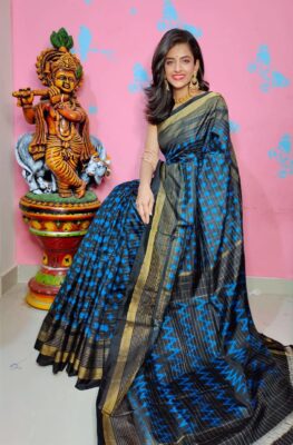 Exclusive Pure Ikkath Silk Sarees With Blouse (19)