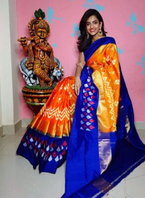 Exclusive Pure Ikkath Silk Sarees With Blouse (23)