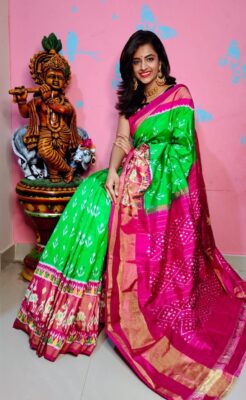 Exclusive Pure Ikkath Silk Sarees With Blouse (5)
