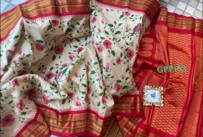 Gadwal Pure Silk With Floral Prints With Blouse (18)