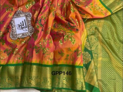 Gadwal Pure Silk With Floral Prints With Blouse (19)