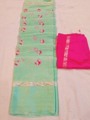 Georget With Satin Border Sarees With Price (5)
