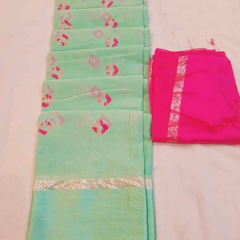 Georget With Satin Border Sarees With Price (5)