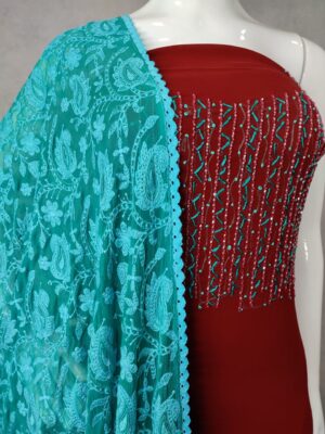 Georgette Handworked Dress Materials (10)