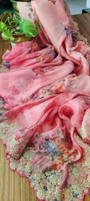 Latest Organza Silk Sarees With Embroidary (3)