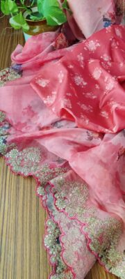 Latest Organza Silk Sarees With Embroidary (5)