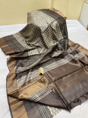 Latest Tussar Sarees With Blouse (1)