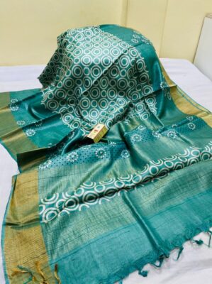 Latest Tussar Sarees With Blouse (11)