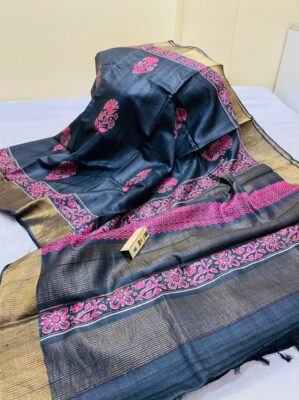 Latest Tussar Sarees With Blouse (14)