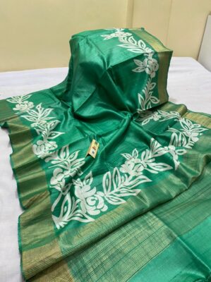 Latest Tussar Sarees With Blouse (16)