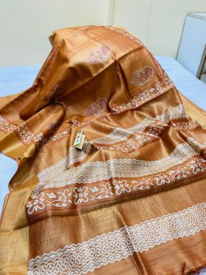 Latest Tussar Sarees With Blouse (18)