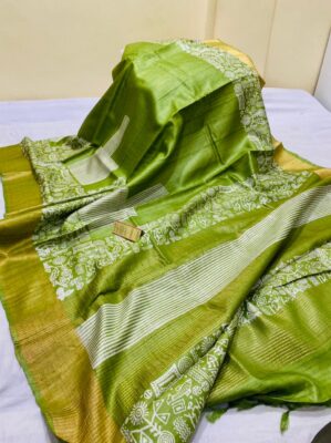 Latest Tussar Sarees With Blouse (22)