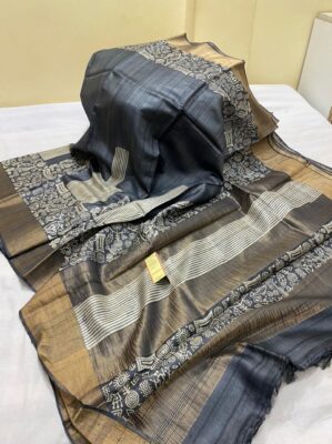 Latest Tussar Sarees With Blouse (23)