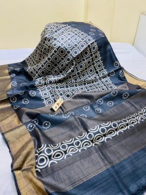 Latest Tussar Sarees With Blouse (26)