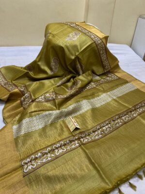 Latest Tussar Sarees With Blouse (29)