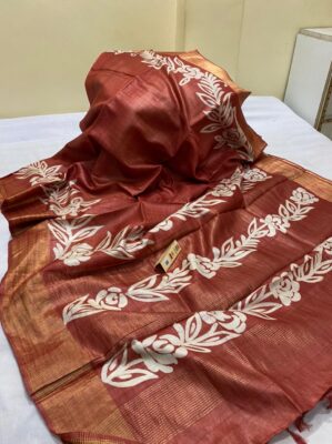 Latest Tussar Sarees With Blouse (6)