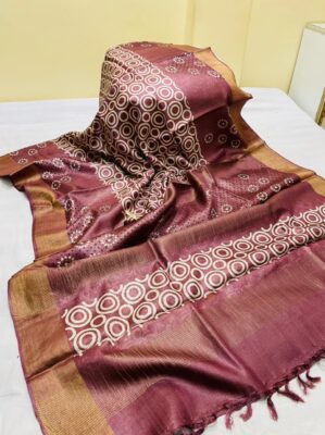 Latest Tussar Sarees With Blouse (7)
