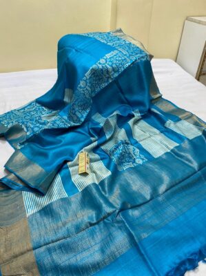 Latest Tussar Sarees With Blouse (8)