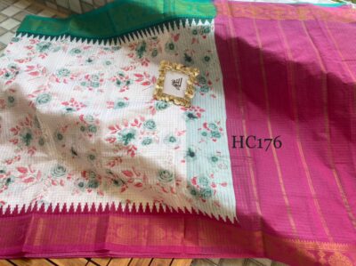Mini Gadwal Cotton Printed Sarees (14)