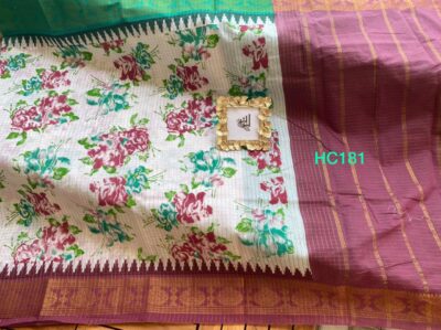 Mini Gadwal Cotton Printed Sarees (16)