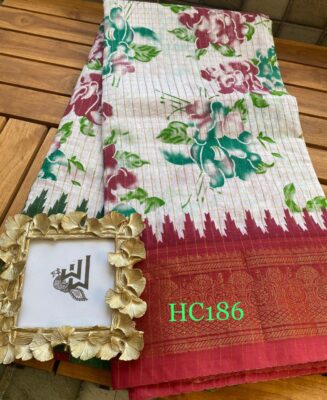 Mini Gadwal Cotton Printed Sarees (9)