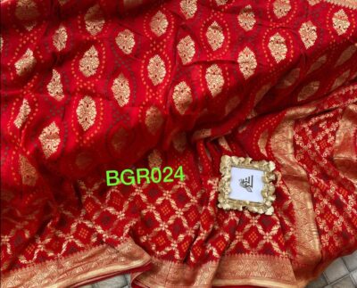 Pure Banaras Georgette Bandini Weaving Sarees (5)