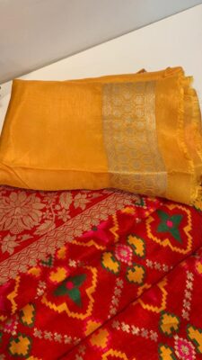 Pure Banaras Handloom Designer Munga Crepe Sarees (13)