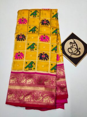 Pure Banaras Soft Silk Patola Sarees With Blouse (12)