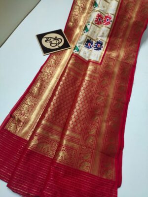Pure Banaras Soft Silk Patola Sarees With Blouse (13)