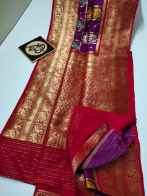 Pure Banaras Soft Silk Patola Sarees With Blouse (20)