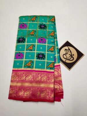 Pure Banaras Soft Silk Patola Sarees With Blouse (6)