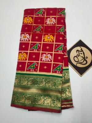 Pure Banaras Soft Silk Patola Sarees With Blouse (7)