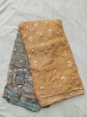 Pure Chiffon Sarees With Blouse (11)