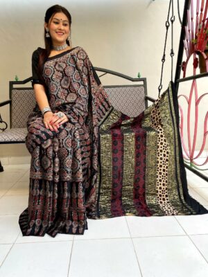 Pure Modal Silk Handblock Printed Sarees (10)
