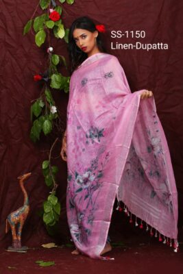 Pure Printed Linen Dupattas With Price (10)